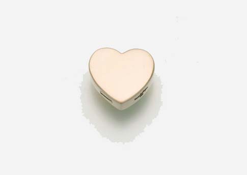 Slide Heart Pendant- Double Chamber- Gold Vermeil Image