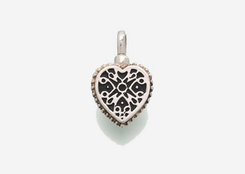 Small Filigree Heart Pendant - Sterling Silver Image