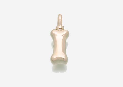 Dog Bone Pendant - Gold Vermeil Image