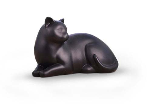 Cozy Cat Urn - Black Image